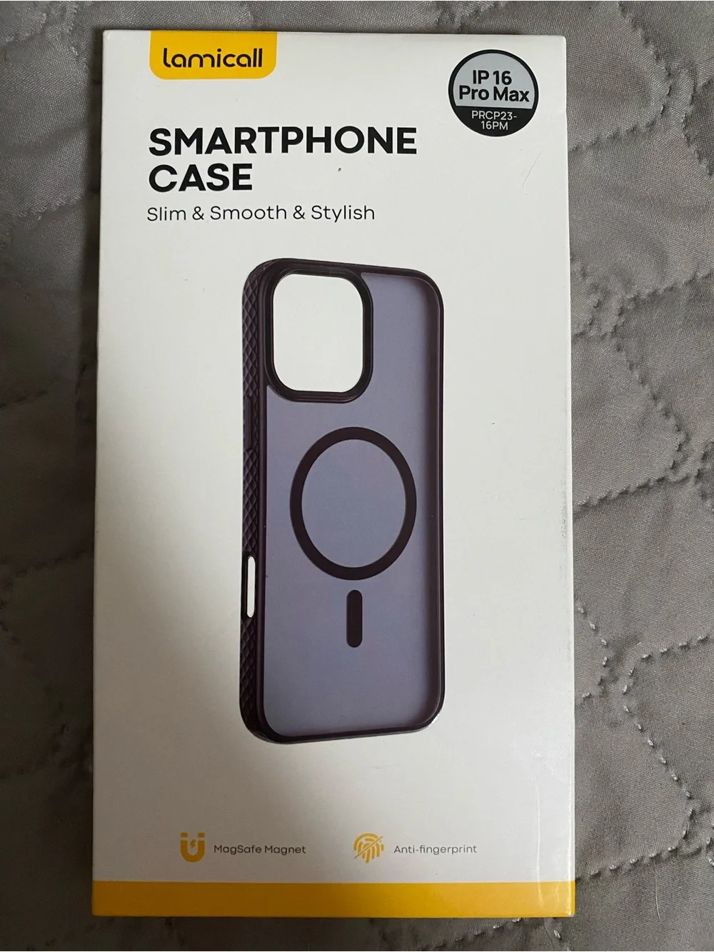 Lamicall Purple Smartphone Case for iPhone 16 Pro Max